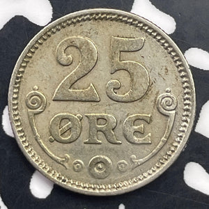 1920-GJ Denmark 25 Ore Lot#C1458