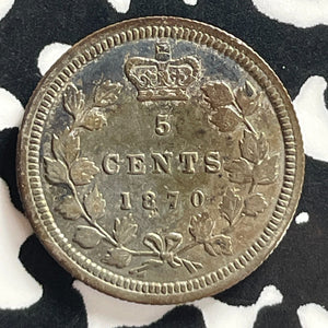 1870 Canada 5 Cents Lot#T7779 Silver!