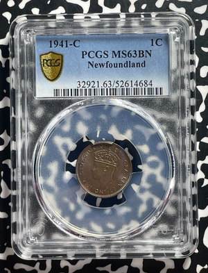1941-C Newfoundland Small Cent PCGS MS63BN Lot#G721 Choice UNC!