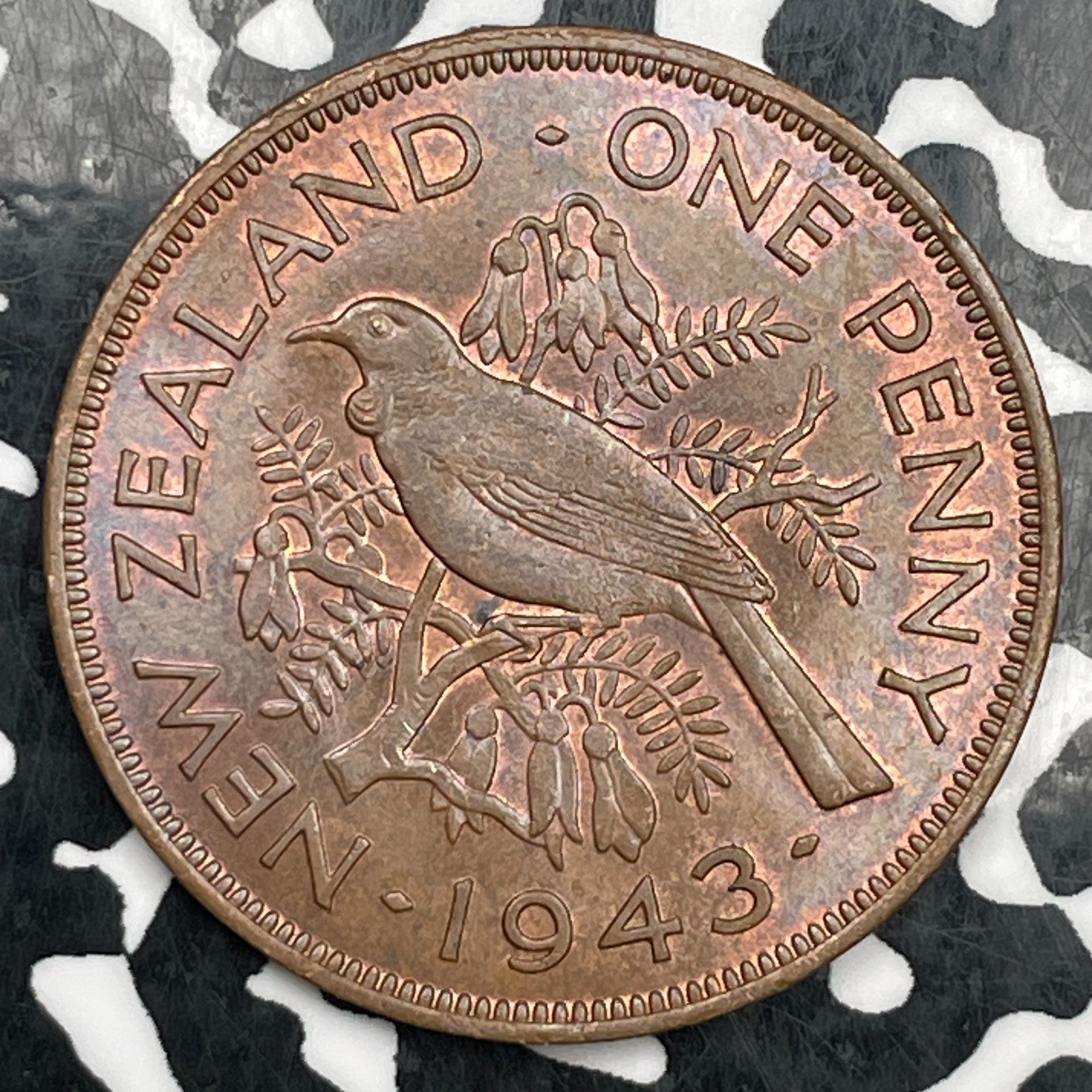 1943 New Zealand 1 Penny Lot#N2643 High Grade! Beautiful!