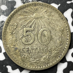 1920 Mexico 50 Centavos Lot#D8299 Silver!