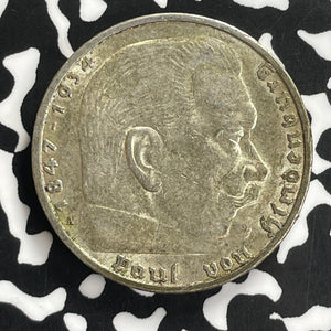 1936-A Germany 5 Mark Lot#C0154 Silver! Nice!