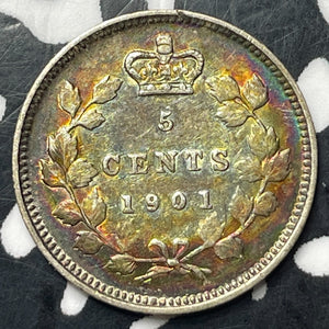 1901 Canada 5 Cents Lot#T2262 Silver! Nice!