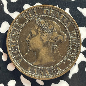 1891 Canada Large Cent Lot#T7826 Large Leaves, Large Date