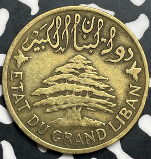 1933 Lebanon 5 Piastres Lot#T9862