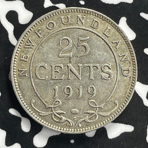 1919-C Newfoundland 25 Cents Lot#C0183 Silver! Nice!