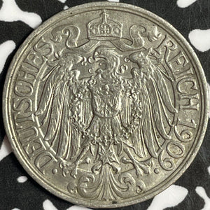 1909-A Germany 25 Pfennig Lot#D8053 Nice!