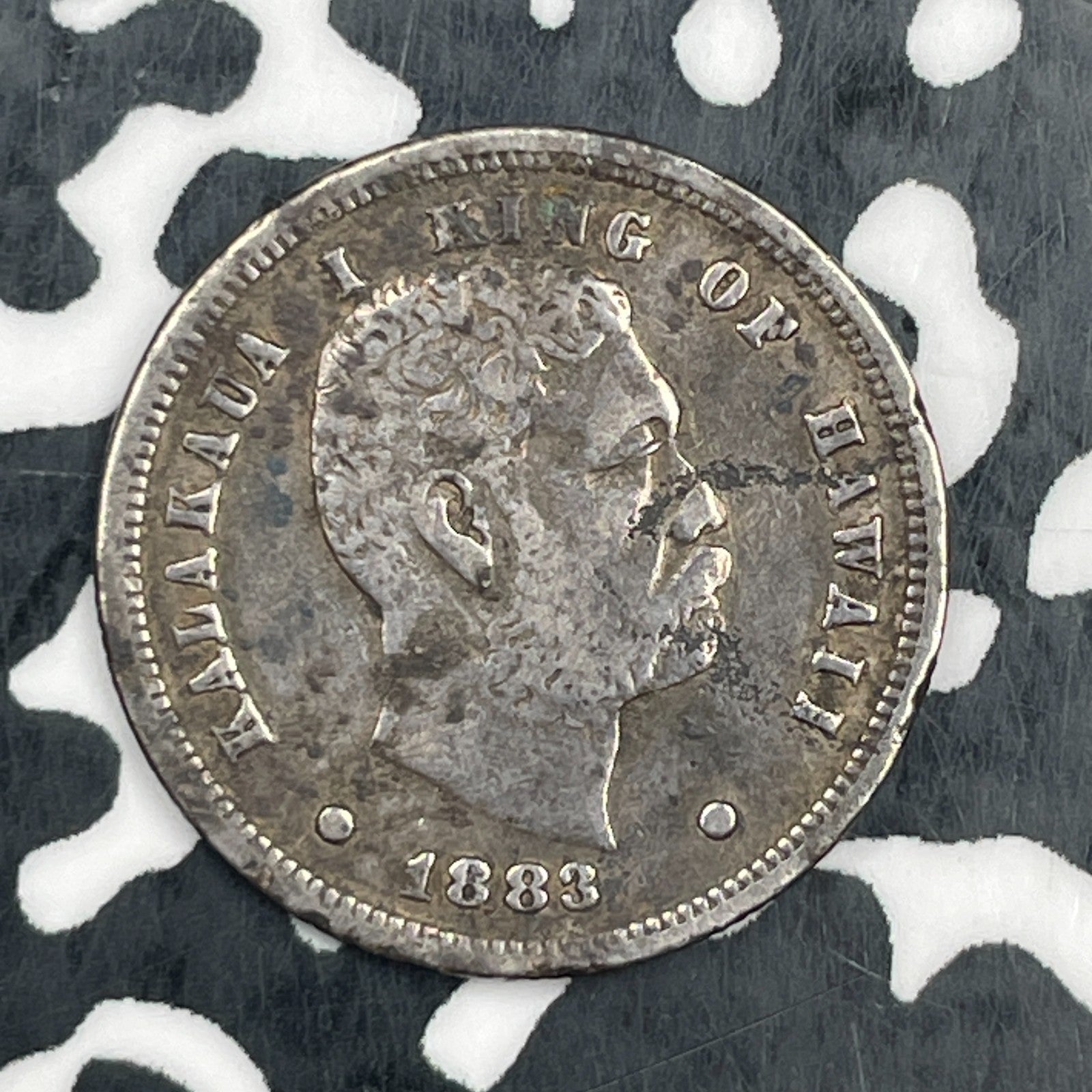 1883 Hawaii 10 Cents Lot#JM1964 Silver!
