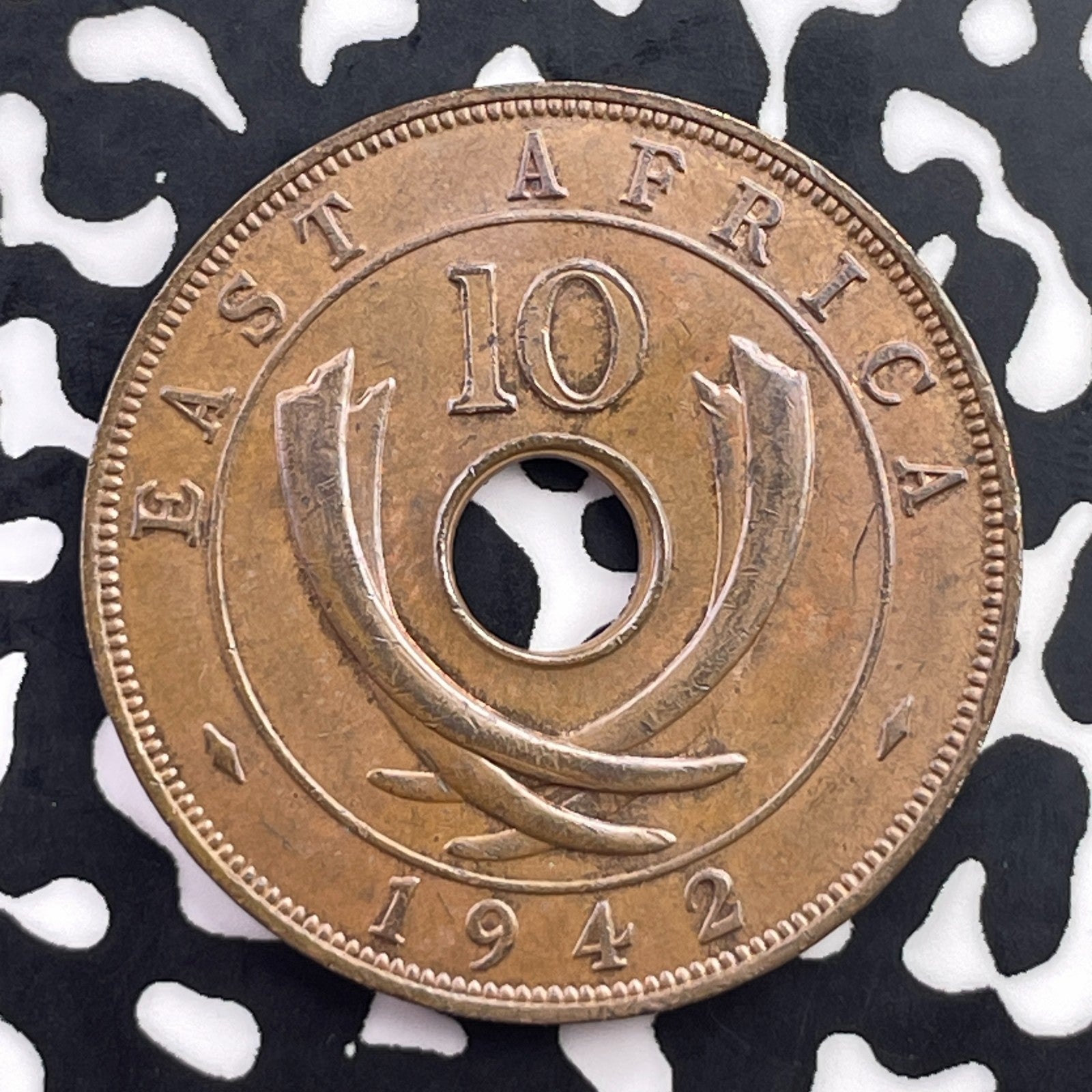 1942 East Africa 10 Cents Lot#C5634 High Grade! Beautiful!