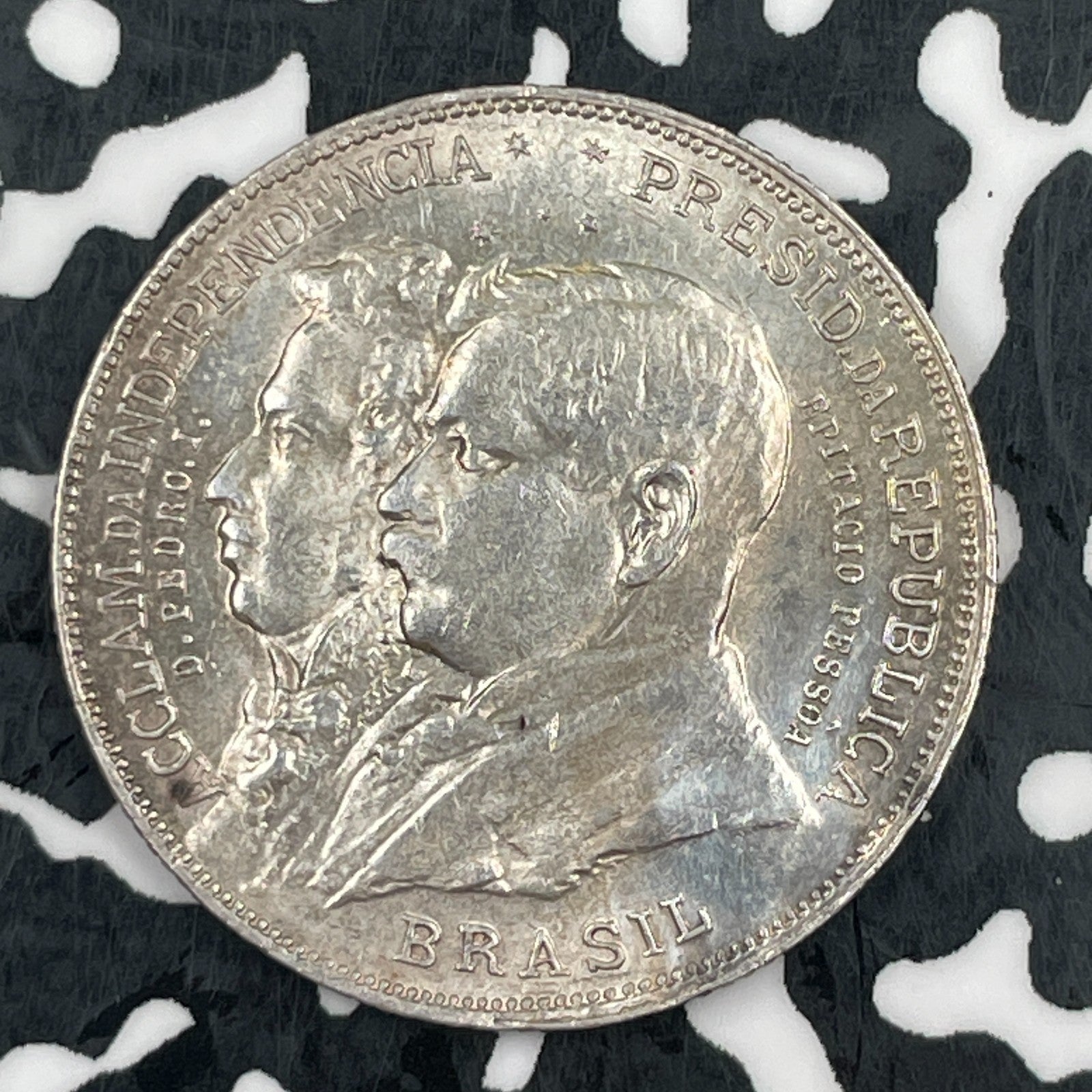 1922 Brazil 2000 Reis Lot#F7756 Silver! High Grade! Beautiful!