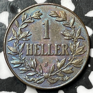 1907-J German East Africa 1 Heller Lot#D7462 High Grade! Beautiful!