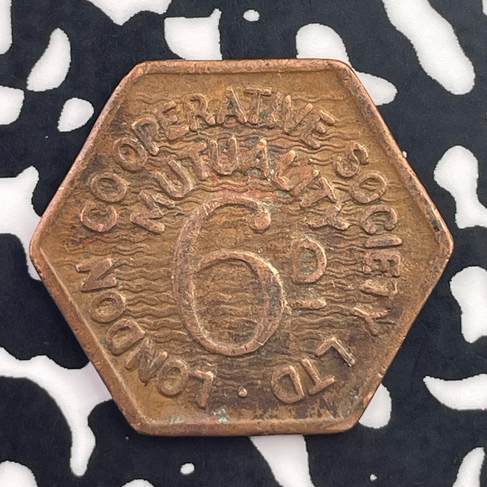 Undated Great Britain London Co-op Society 6 Pence Token Lot#C4878