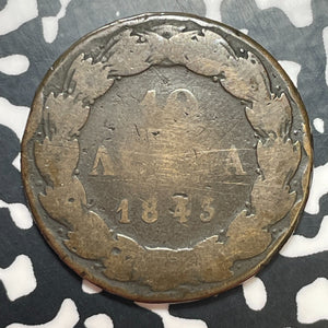 1843 Greece 10 Lepta Lot#T2411 Scarce!