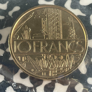 1974 France 9x Coin Mint Set Lot#B2398 Including Silver! With Case & C.O.A.