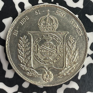 1859 Brazil 1000 Reis Lot#T8180 Silver! High Grade! Beautiful!