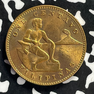 1944-S U.S. Philippines 1 Centavo Lot#T9500 High Grade! Beautiful!