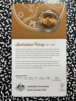 2021 Australia Penny Commemorative $1 Dollar Mint Set Lot#B2637 With Case