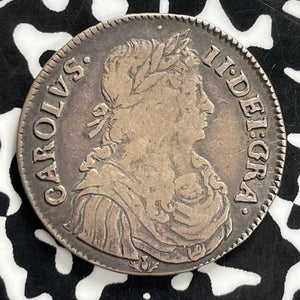 1669 Scotland Charles II 1 Merk Lot#JM0162 Silver! Scarce!