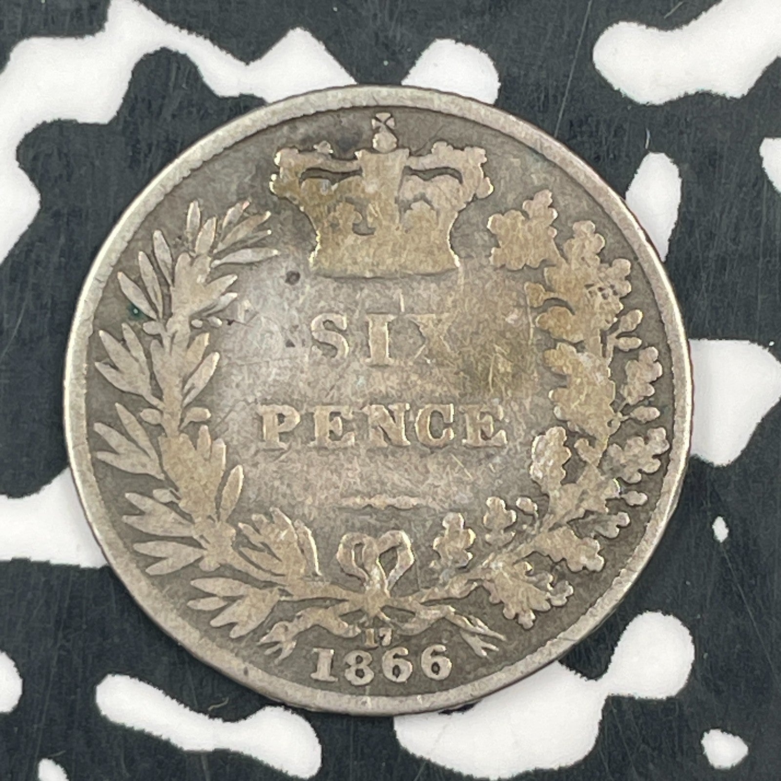 1866 Great Britain 6 Pence Sixpence Lot#F5608 Silver!