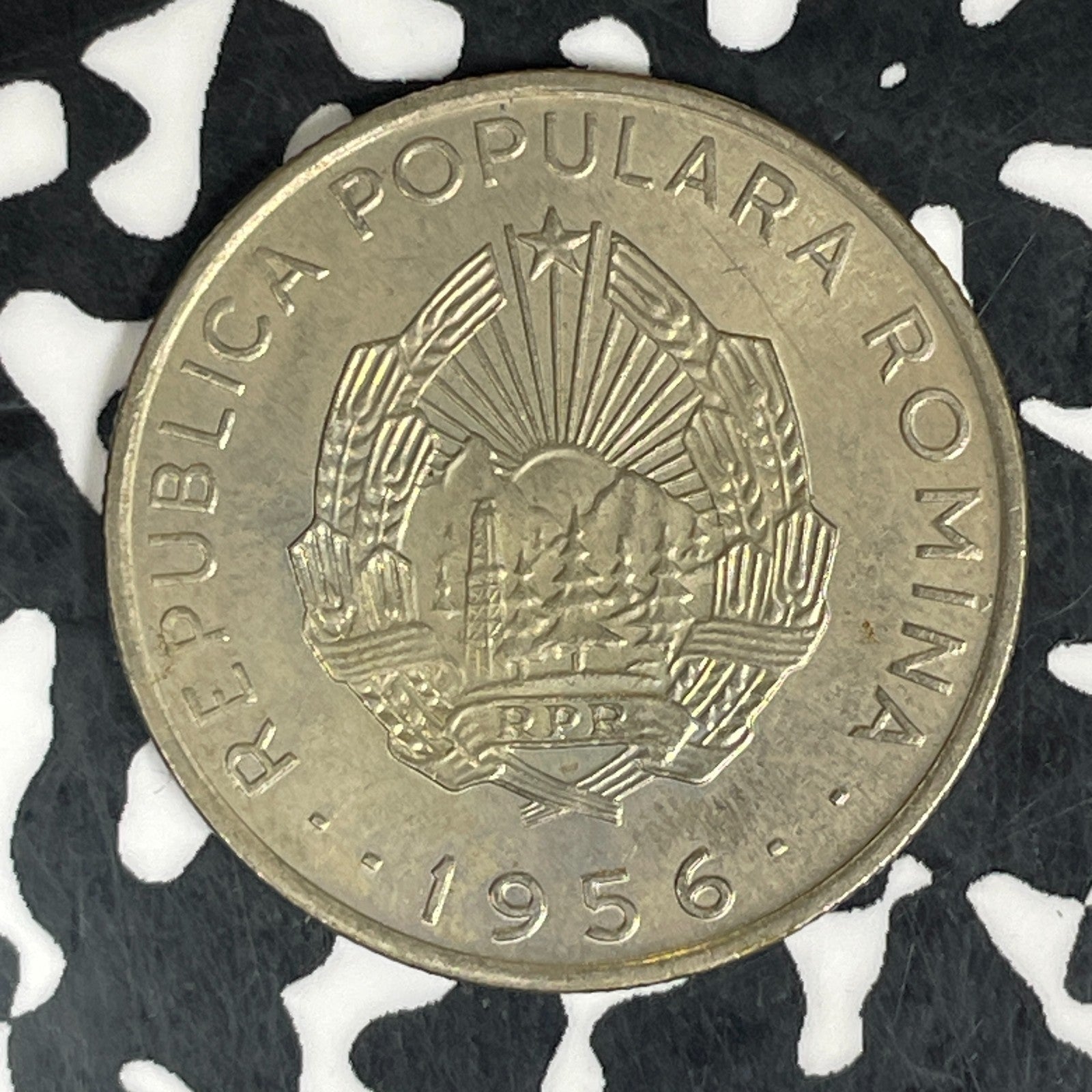 1956 Romania 50 Bani Lot#C6307 High Grade! Beautiful!