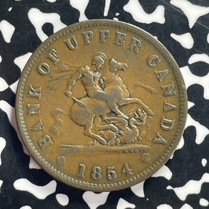 1854 Bank of Upper Canada 1 Penny Token Lot#T9250