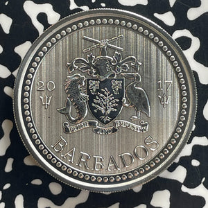 2017 Barbados Trident $1 Dollar Lot#OV1562 Silver! 1 Oz