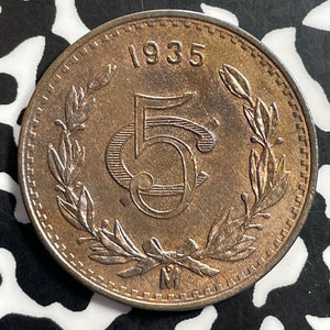 1935 Mexico 5 Centavos Lot#E9910 High Grade! Beautiful!