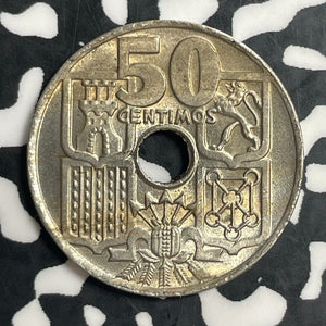 1949(53) Spain 50 Centimos Lot#T3700 High Grade! Beautiful!