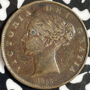 1855 Great Britain 1/2 Penny Half Penny Lot#D8743