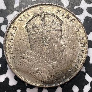 1908 Straits Settlements $1 Dollar Lot#JM8989 Silver! High Grade! Beautiful!