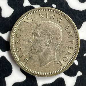 1939 New Zealand 3 Pence Threepence Lot#T6957 Silver! High Grade! Beautiful!