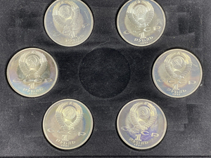 1992 Russia Olympics 6x Coin Proof Set Lot#B2195 With Case & C.O.A.