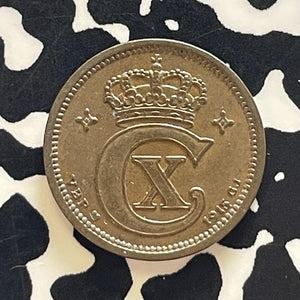 1915 Denmark 1 Ore Lot#T5823 High Grade! Beautiful!