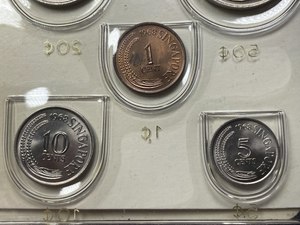 1968 Singapore 6x Coin Mint Set Lot#B2169 With Case & C.O.A.