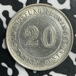 (1920) China Kwangtung 20 Cents Lot#T6598 Silver! Nice!
