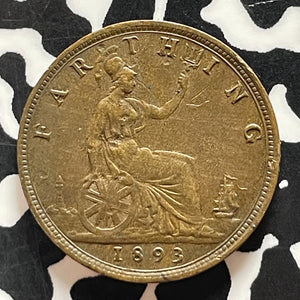 1893 Great Britain Farthing Lot#T5065
