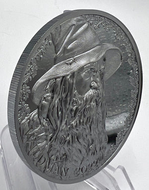 2022 Cameroon 5000 Franc Wildman 5oz Silver Ultra High Relief Black Proof