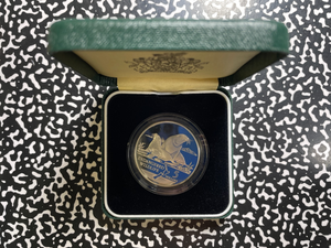 1993 New Zealand Hookers Sea Lion $5 Dollars Lot#B2718 Silver! Proof!