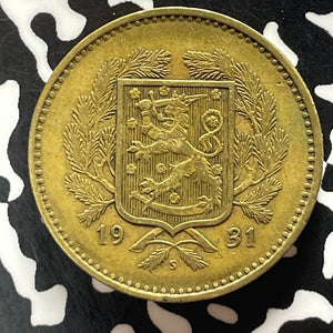1931 Finland 10 Markkaa Lot#T5072