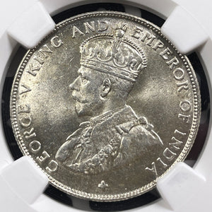 1920 Straits Settlements 50 Cents NGC MS63 Lot#G9115 Silver! Choice UNC!