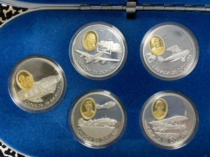 1993 Canada 10x Coin Aviation Commemorative Proof Set Lot#B2579 Silver! W/ Case
