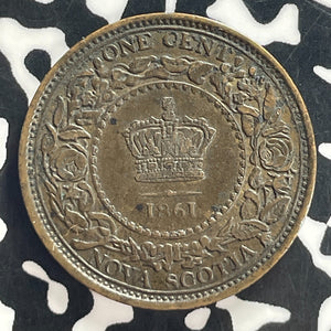 1861 Nova Scotia Large Cent Lot#T7965 Nice!