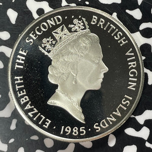 1985 British Virgin Islands $20 Dollars Lot#T4625 Large Silver Coin! Proof!