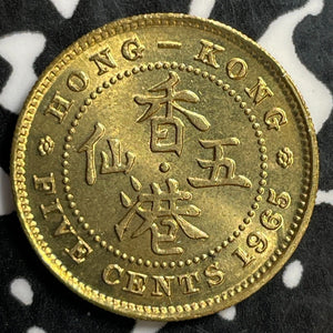 1965 Hong Kong 5 Cents Lot#E3995 High Grade! Beautiful!