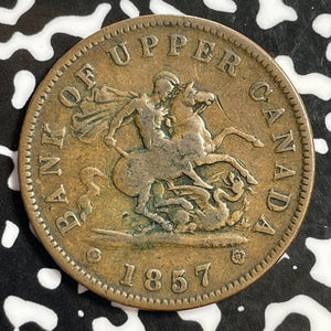 1857 Upper Canada 1 Penny Token Lot#E1868