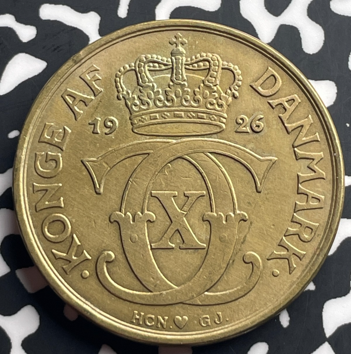 1926 Denmark 2 Kroner Lot#T8973 Better Date, Old Cleaning