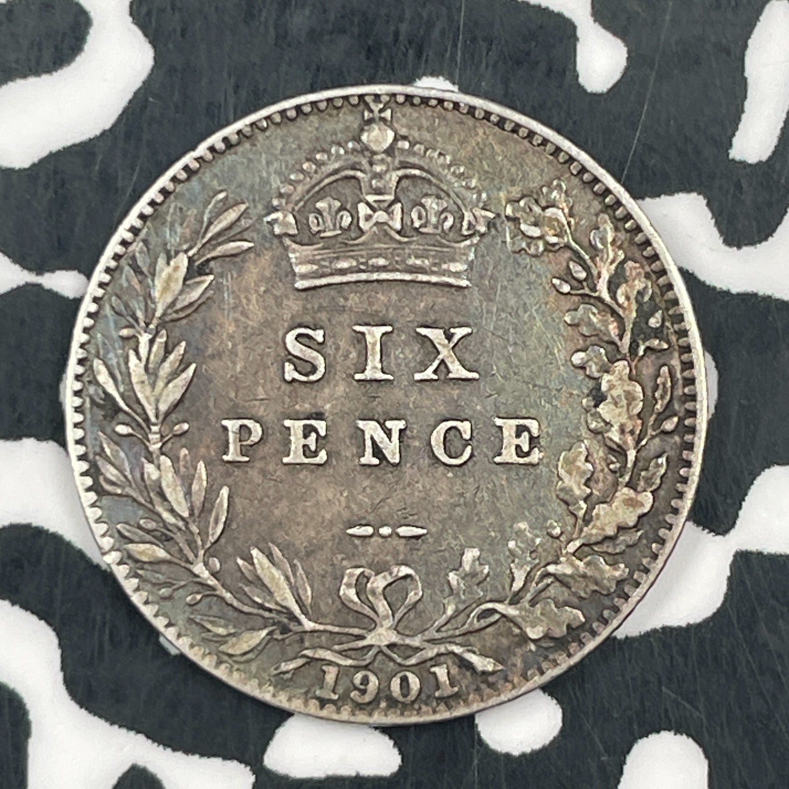 1901 Great Britain 6 Pence Sixpence Lot#F5615 Silver!