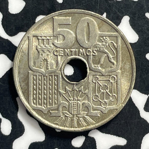 1949 Spain 50 Centimos Lot#C0714 High Grade! Beautiful!