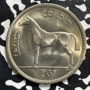 1964 Ireland 1/2 Crown Half Crown Lot#C0624 High Grade! Beautiful!