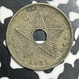 1921 Belgian Congo 5 Centimes Lot#T2700